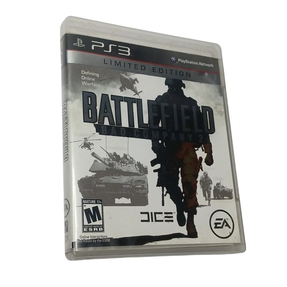 EA Battlefield Bad‎ Company 2 PS3 OS White Limited Edition Shooter Game